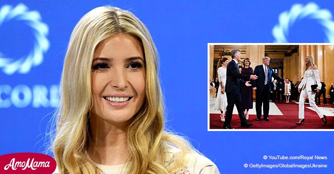 Ivanka Trump seen wearing a pantsuit from a designer who criticizes her father