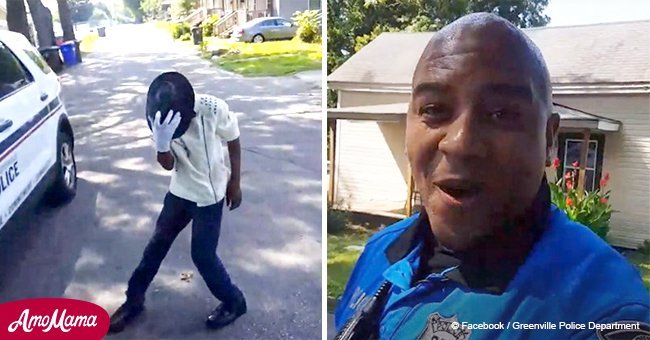 Police officer surprises boy with gift after video of the 12-year-old dancing goes viral