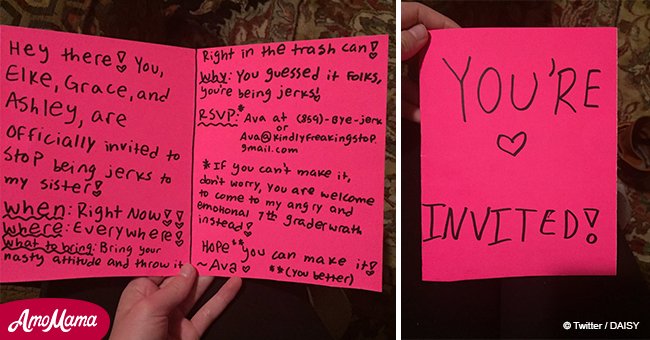 Young girl shuts down her sister's bullies with a genius party invitation