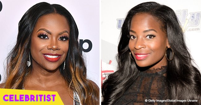 Kandi Burruss sparks pregnancy rumors while attending Shamea Morton’s baby gender reveal party