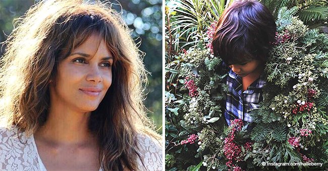 Halle Berry captures hearts with adorable photo of her son wearing Christmas wreath as a necklace