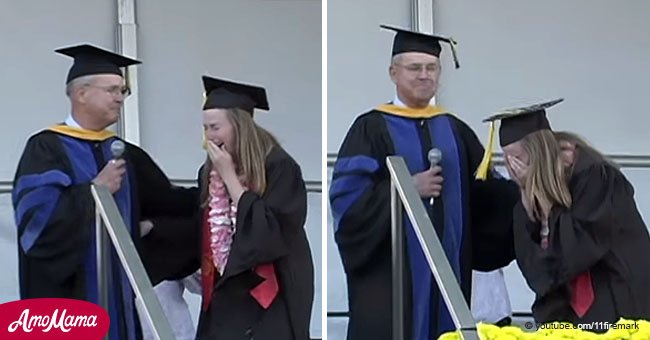 US Marine surprised his sister at her graduation with unannounced homecoming