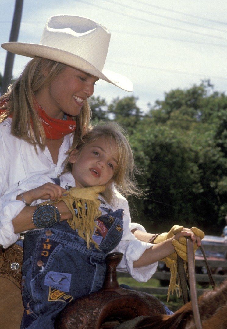 Christie Brinkley and Daughter Alexa Joel during Billy Joel and Christie Brinkley at Montauk Horse Show - June 2, 1991 | Source: Getty images