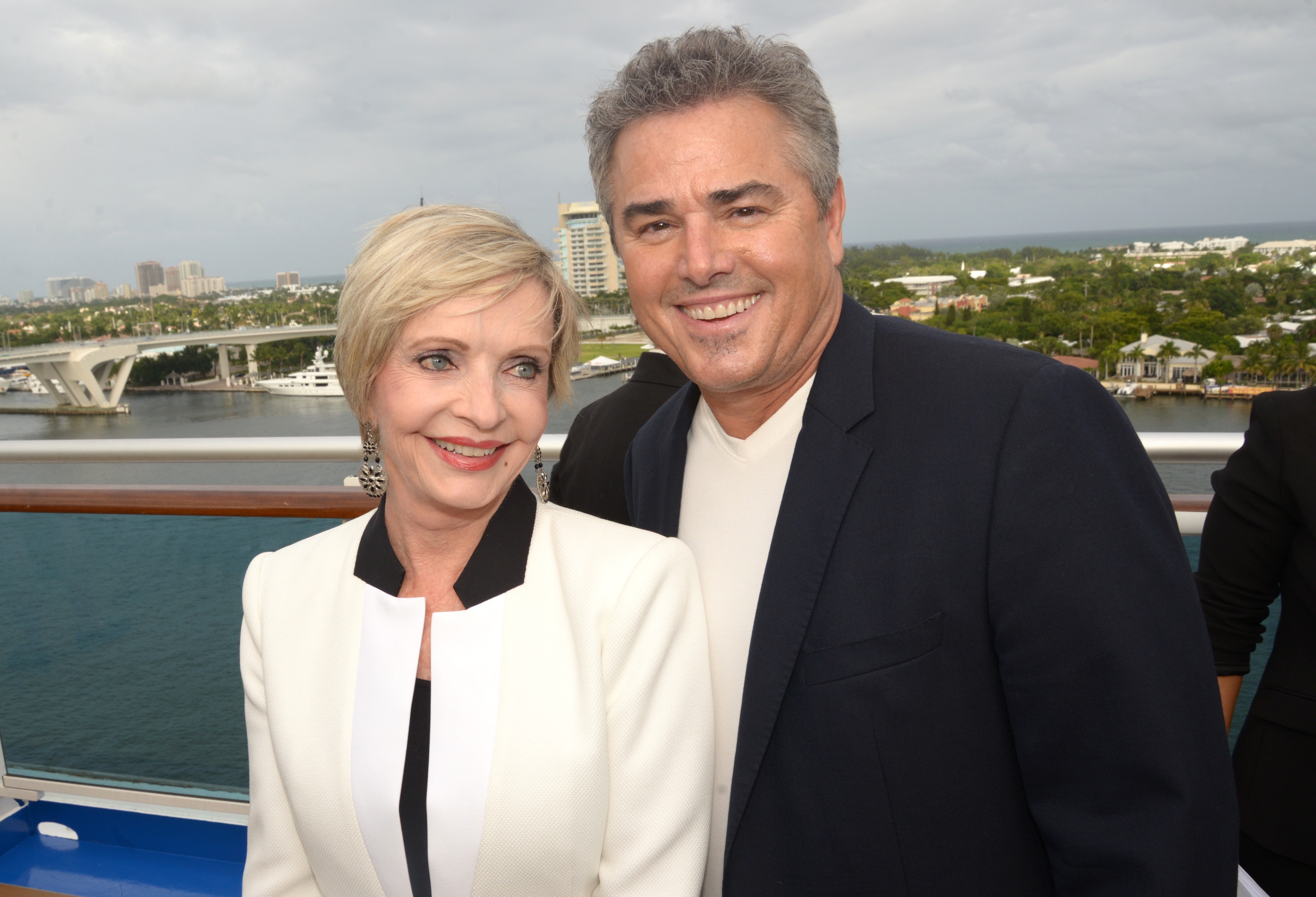 Florence Henderson and Christopher Knight at the "Love Boat" Cast Christening of Regal Princess Cruise Ship in November 2014 | Source: Getty Images