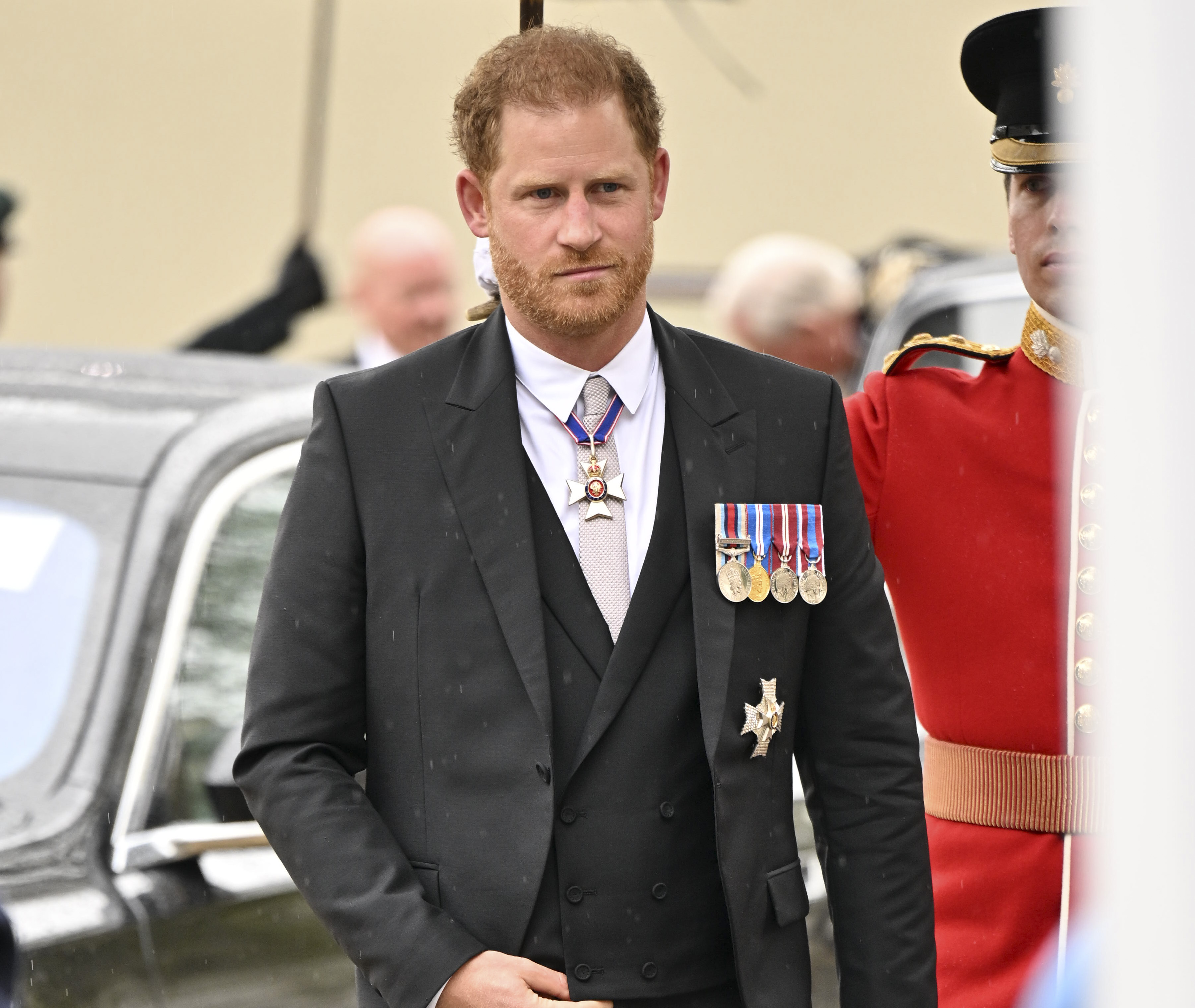 Prince Harry at the Coronation of King Charles III and Queen Camilla at Westminster Abbey in London, England on May 6, 2023. | Source: Getty Images
