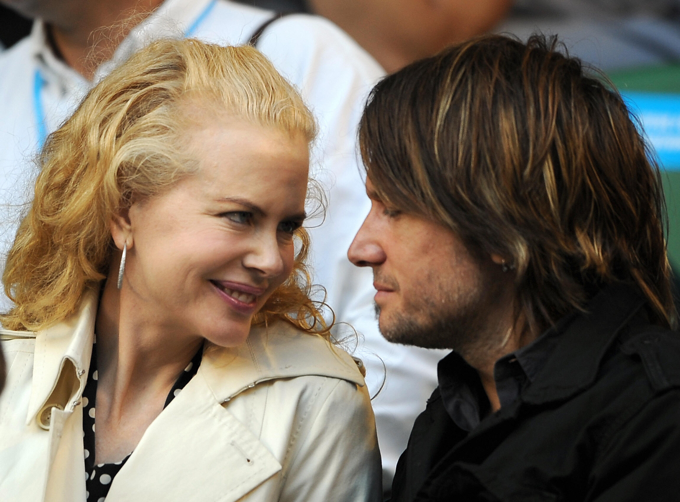 Nicole Kidman and Keith Urban at the men's singles fourth round match at the Australian Open tennis tournament in Melbourne on January 21, 2008 | Source: Getty Images