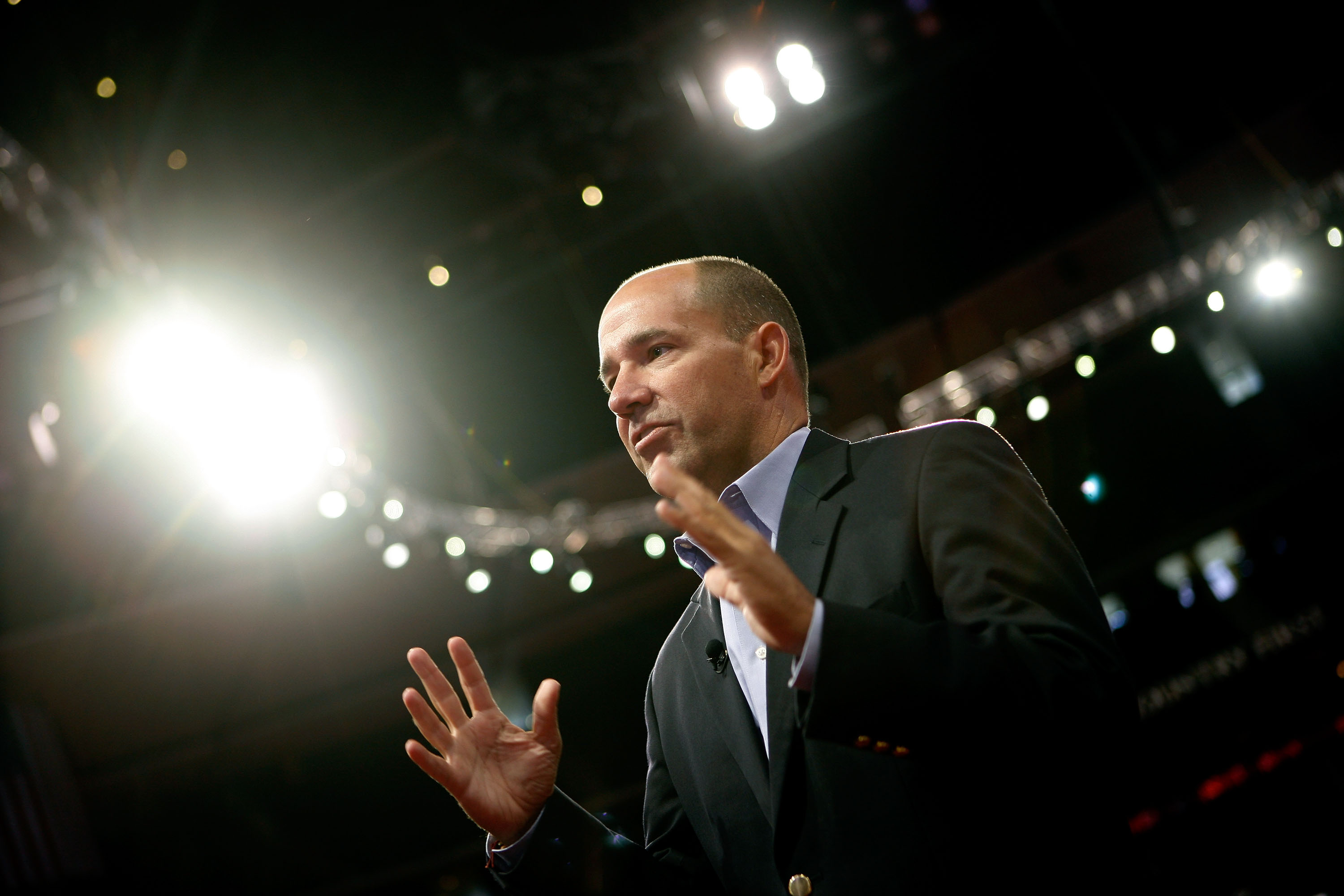 Matthew Dowd speaking at the 2008 Republican National Convention in St. Paul | Source: Getty Images
