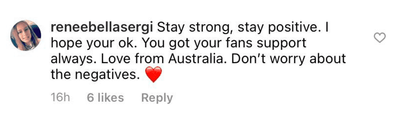 A fan's comment on Zoe Kravitz' Instagram post | Photo: Instagram / zoeisabellakravitz