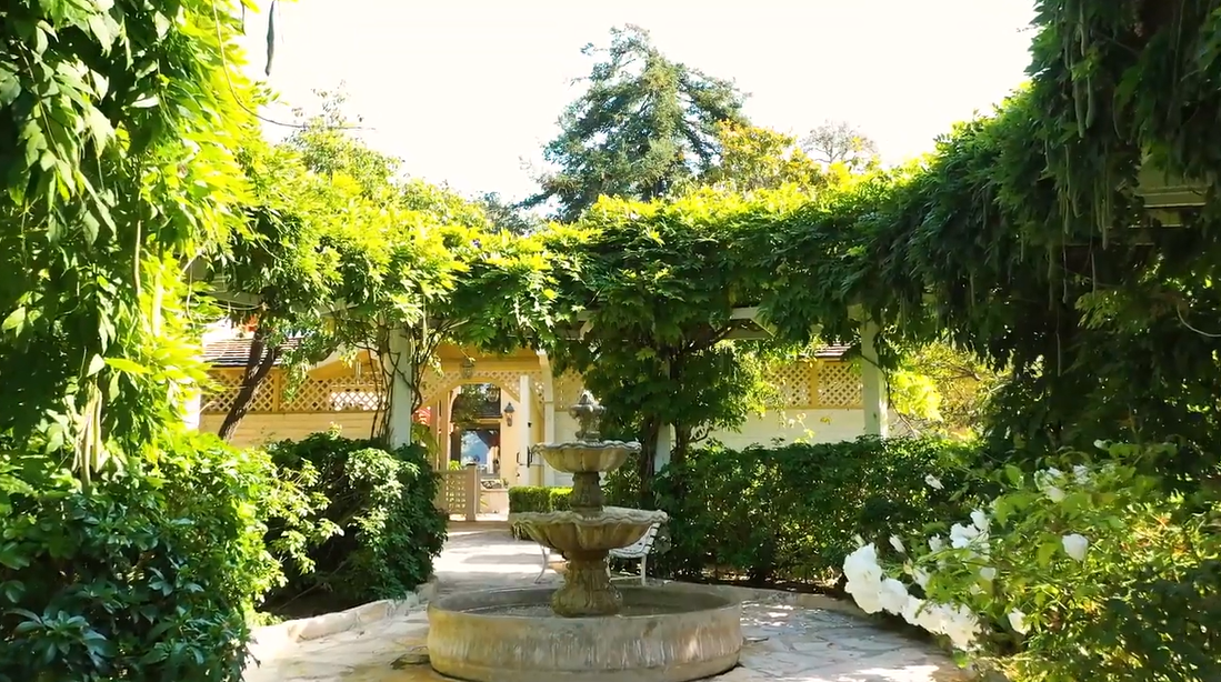 Doris Day's garden from her Carmel Valley home | Source: Youtube/sothebysrealty