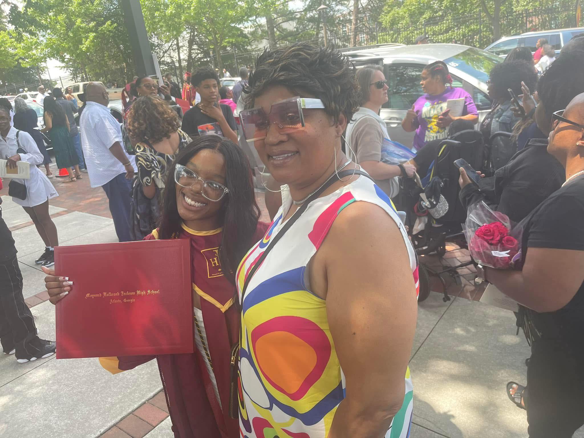 Jaylah Donald on her graduation with her grandmother, Genette Anderson, from a post dated March 20, 2025 | Source: Facebook/Genette Anderson