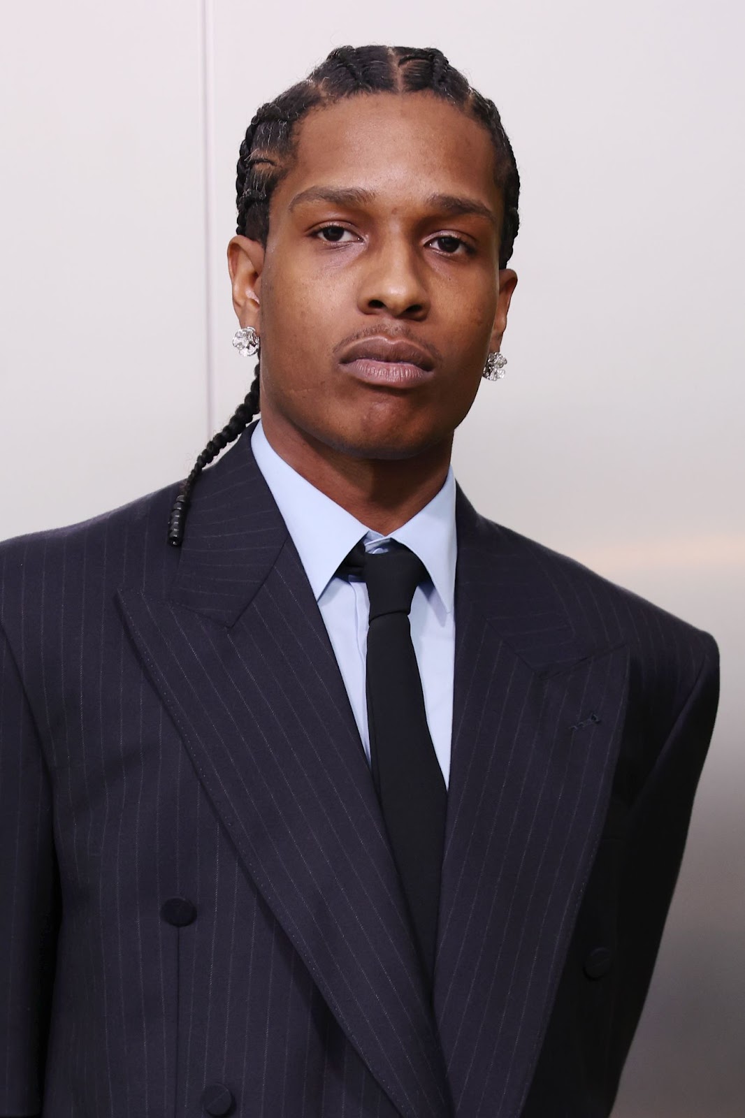 A$AP Rocky at the Gucci show during Milan Fashion Week Fall/Winter 2023/24 on February 24, 2023, in Italy. | Source: Getty Images