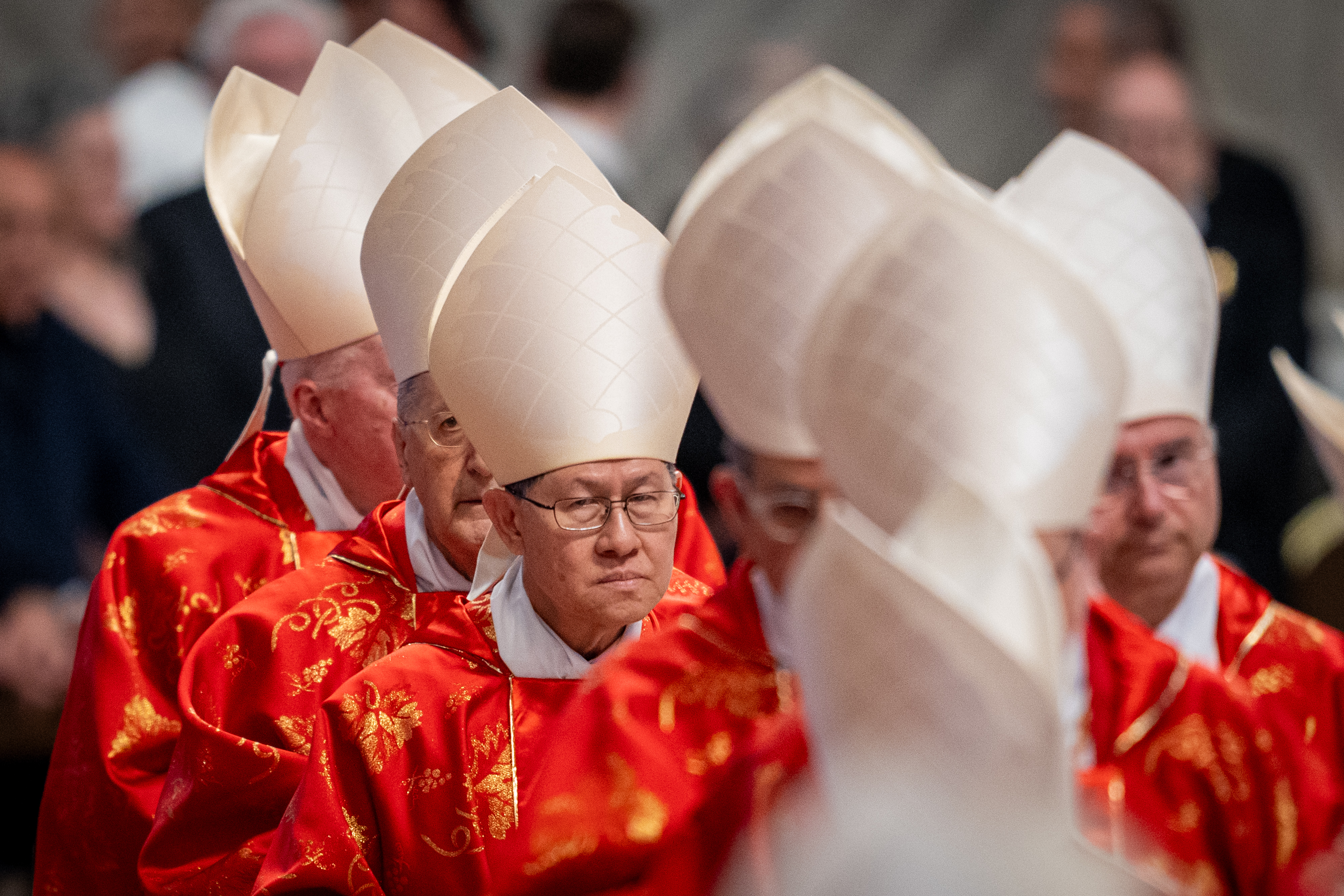 Cardinal Luis Antonio Tagle attends the final Mass before the conclave at St. Peter's Basilica on May 7, 2025 | Source: Getty Images