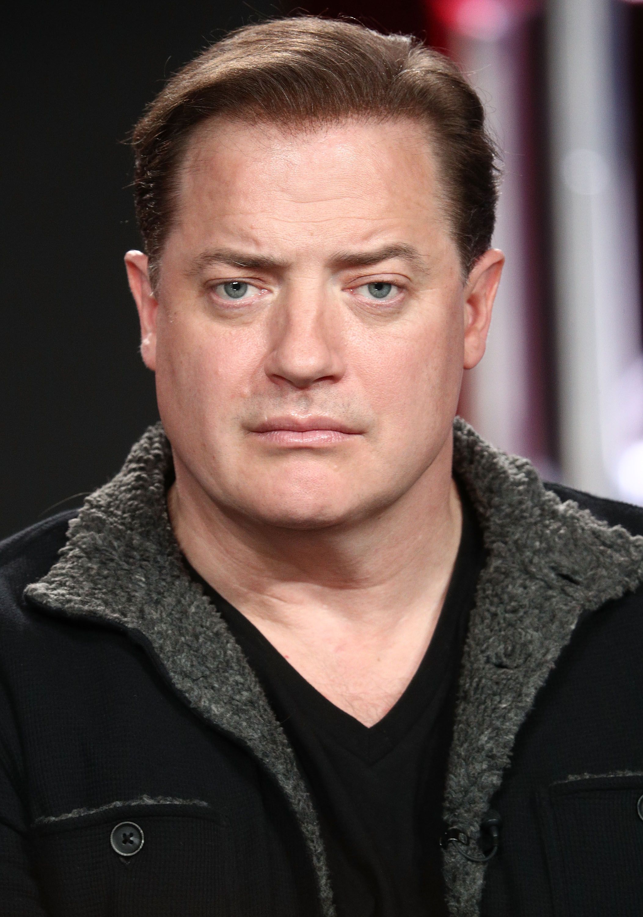  Brendan Fraser at the AT&T Audience Network portion of the 2018 Winter Television Critics Association Press Tour at The Langham Huntington, Pasadena on January 11, 2018 in Pasadena, California. | Source: Getty Images