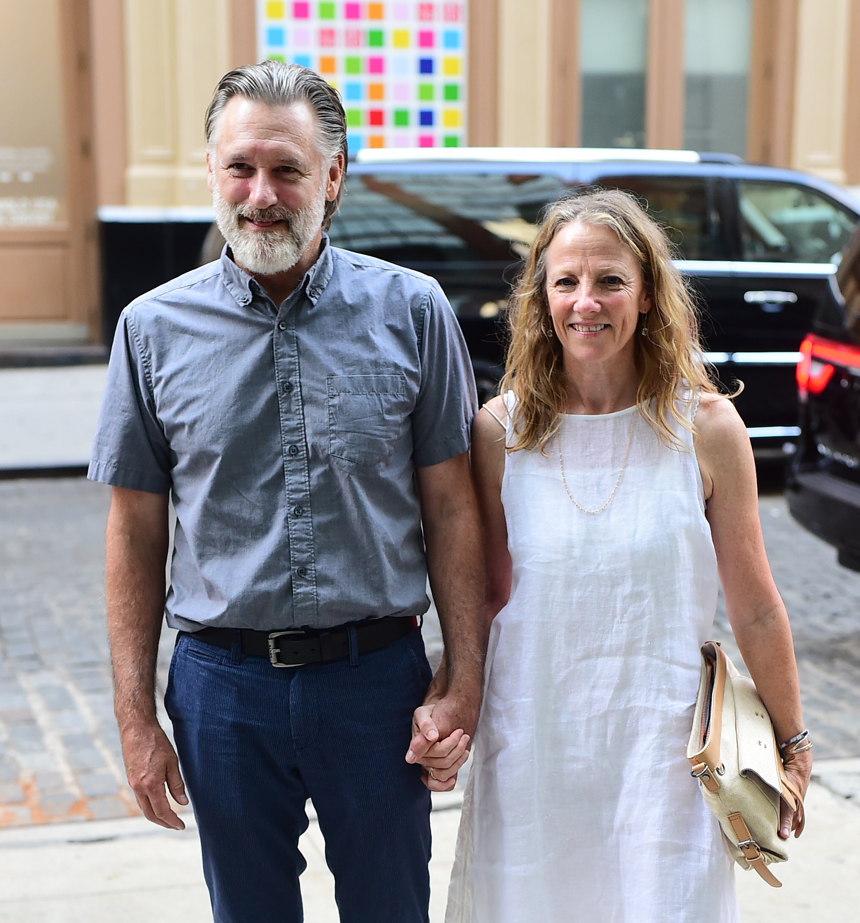 Bill Pullman and Tamara Hurwitz are seen walking in Soho on July 31, 2017, in New York City. I Source: Getty Images