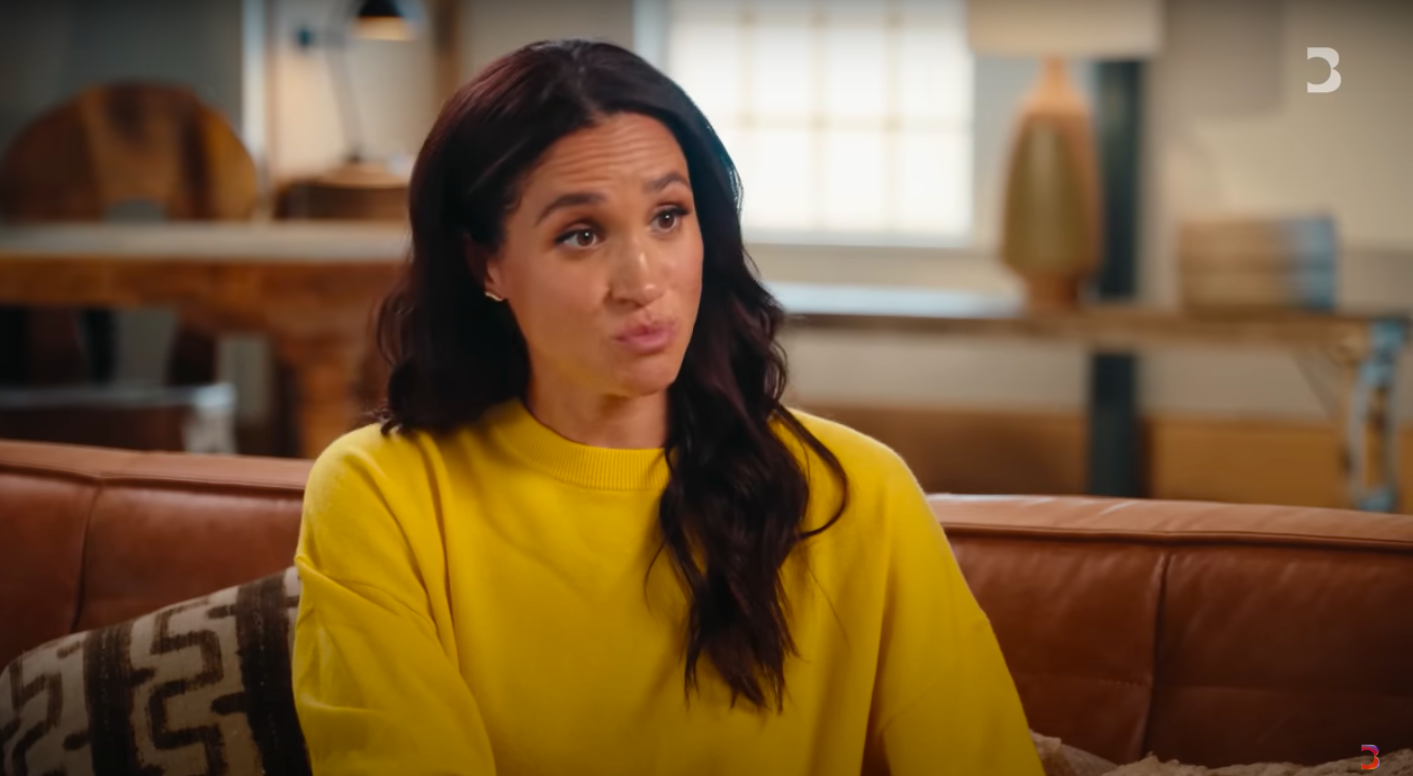 Meghan Markle, Duchess of Sussex, speaking in a new interview, posted on August 26, 2025. | Source: YouTube/Bloomberg Originals