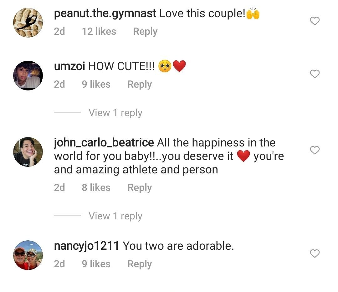 Fans’ comments on Simone Biles’ Instagram post of her and boyfriend, Jonathan Owens, on July 2, 2021 | Photo: Instagram/simonebiles