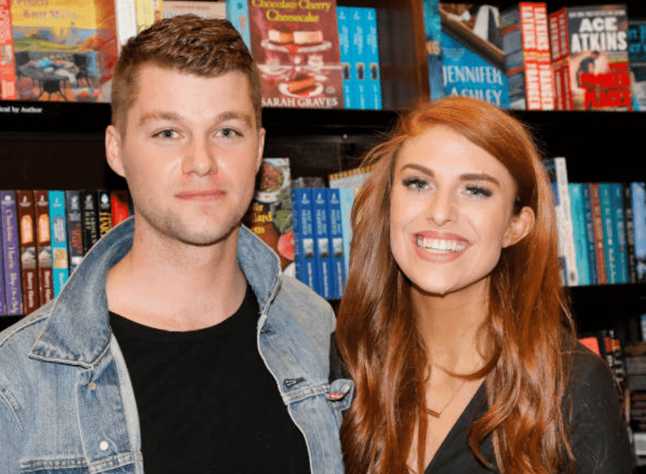 During their book tour, Jeremy Roloff and Audrey Roloff pose in a book store with their new book "A Love Letter Life," at Barnes & Noble, at The Grove, on April 10, 2019, in Los Angeles, California | Source: Tibrina Hobson/Getty Images