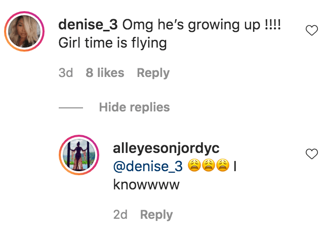 A fan commented on a photo of Jordan Craig and her son Prince Thompson sitting in aprovate plane | Source: Instagram.com/alleyesonjordyc