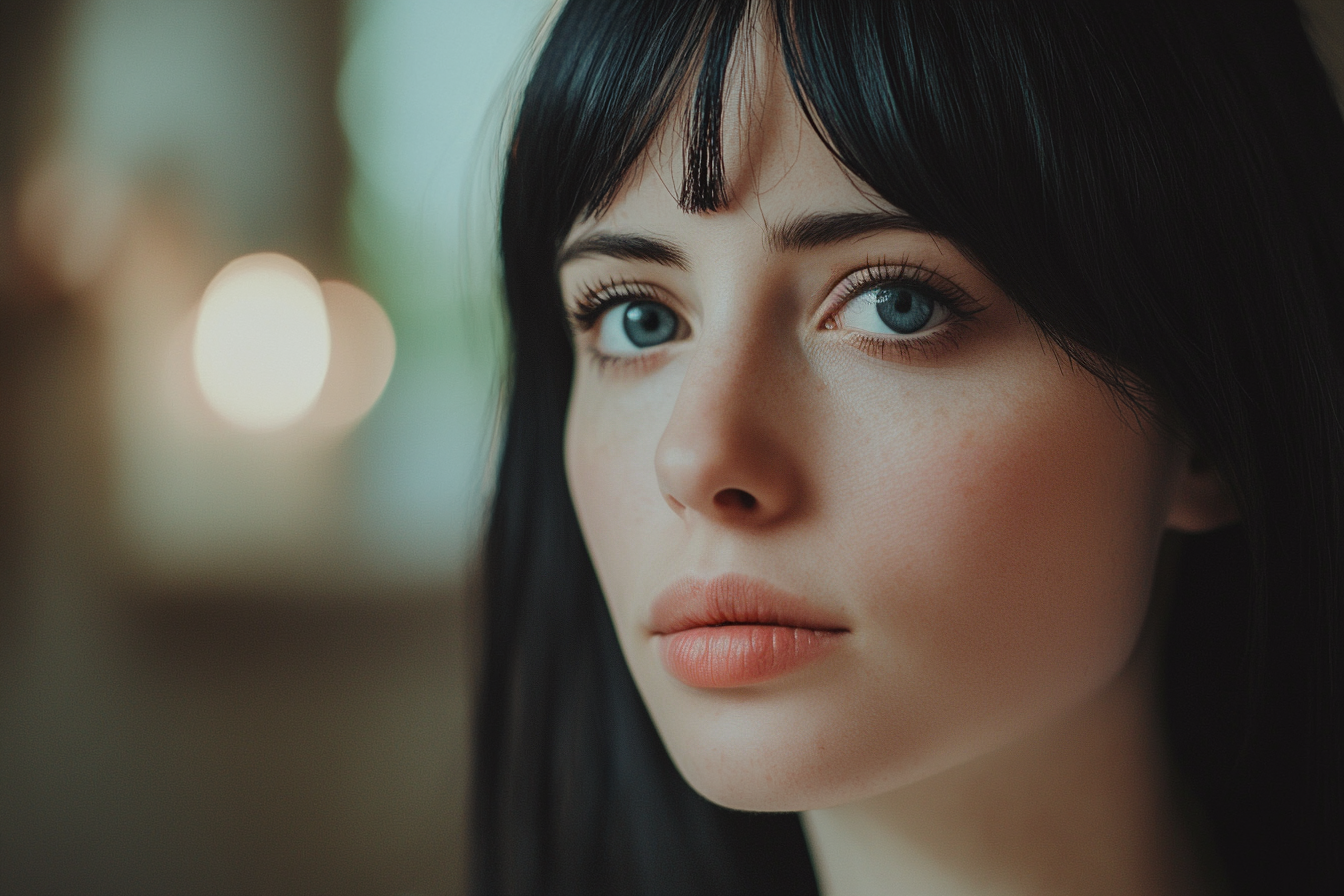 A close-up shot of a woman's face | Source: Midjourney