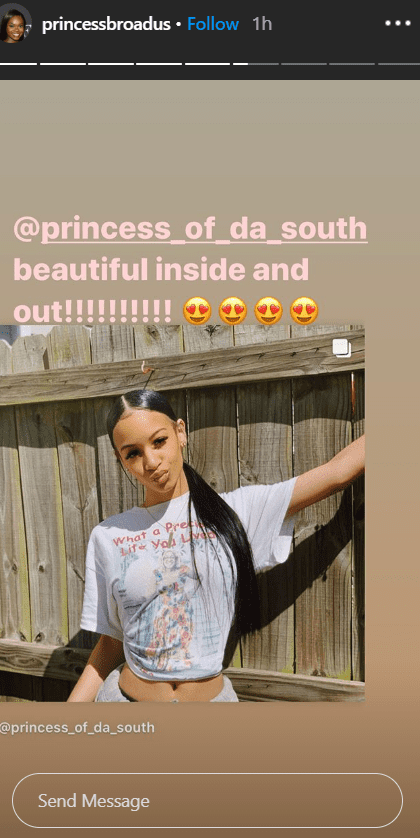 Birthday tribute for Deyjah Harris on her friend, Cori Broadus' Instagram story. | Photo: Instagram/princessbroadus