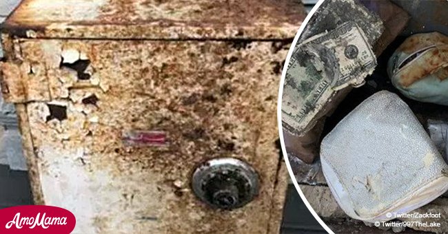 Couple finds neighbor's stolen safe from 7 years ago buried inside their yard