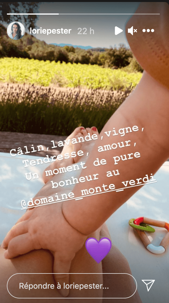 Story instagram de Lorie Pester. | Photo : instagram/loriepester