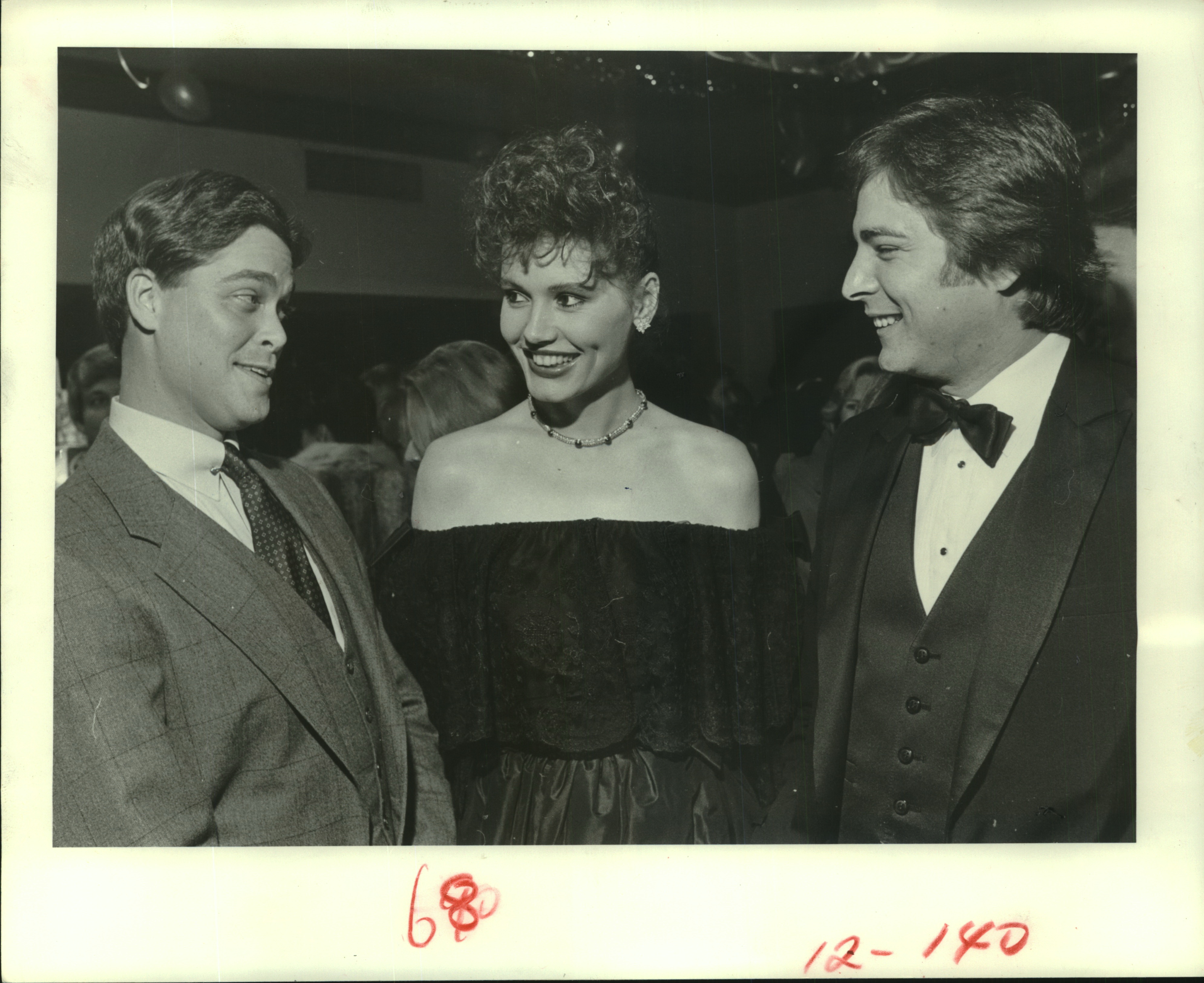 Royce Wilson, Geena Davis, and Marty Weine at the opening night for "Tootsie" circa 1982. | Source: Getty Images