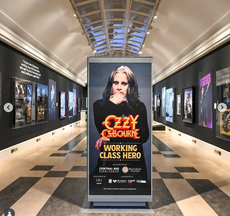 A picture taken from the "Ozzy: Working Class Hero" exhibition, dated June 25, 2025 | Source: Instagram/centralbidbirmingham