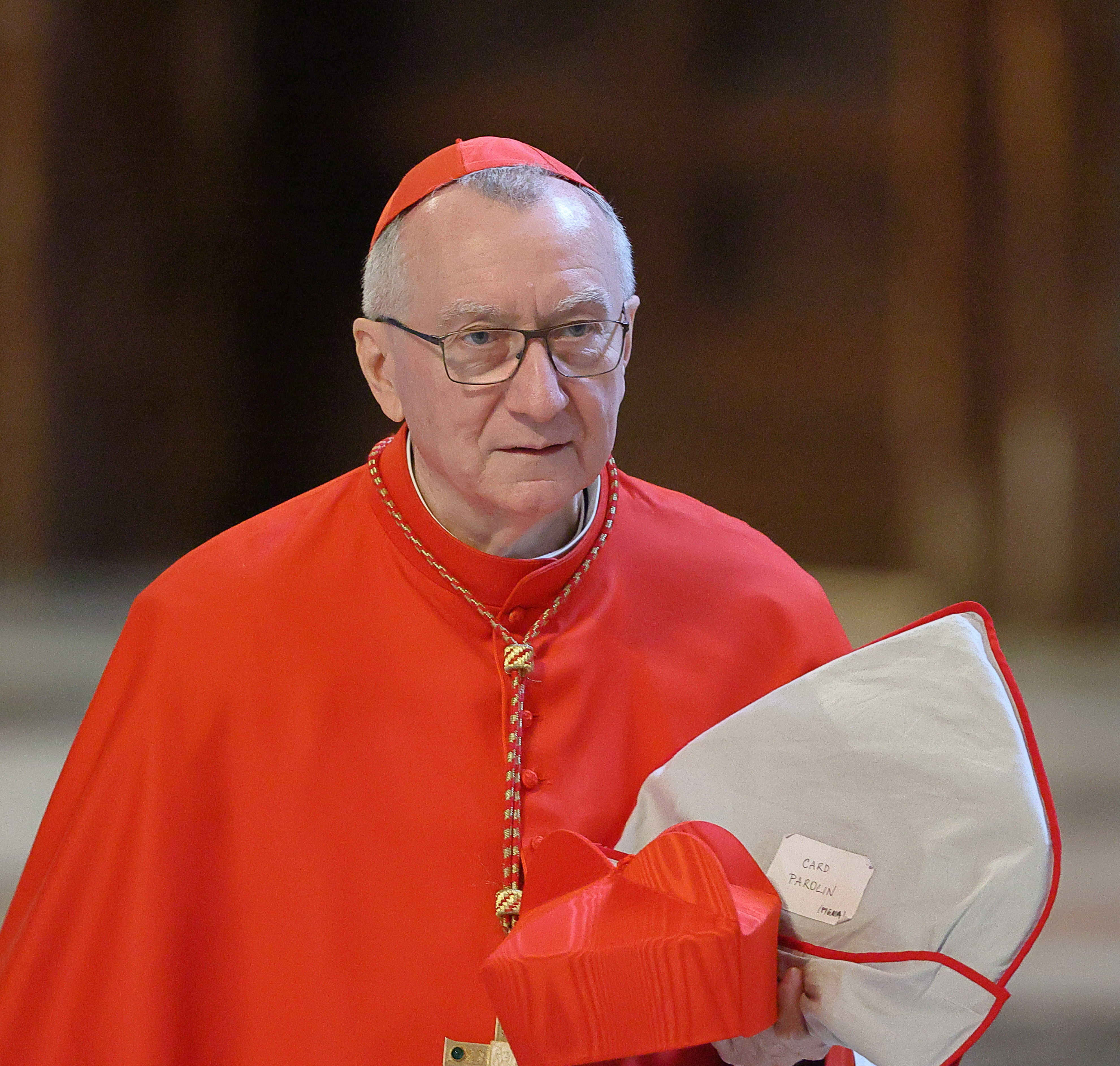 Cardinal Pietro Parolin during the Holy Mass for the election of the Roman Pontiff | Source: Getty Images