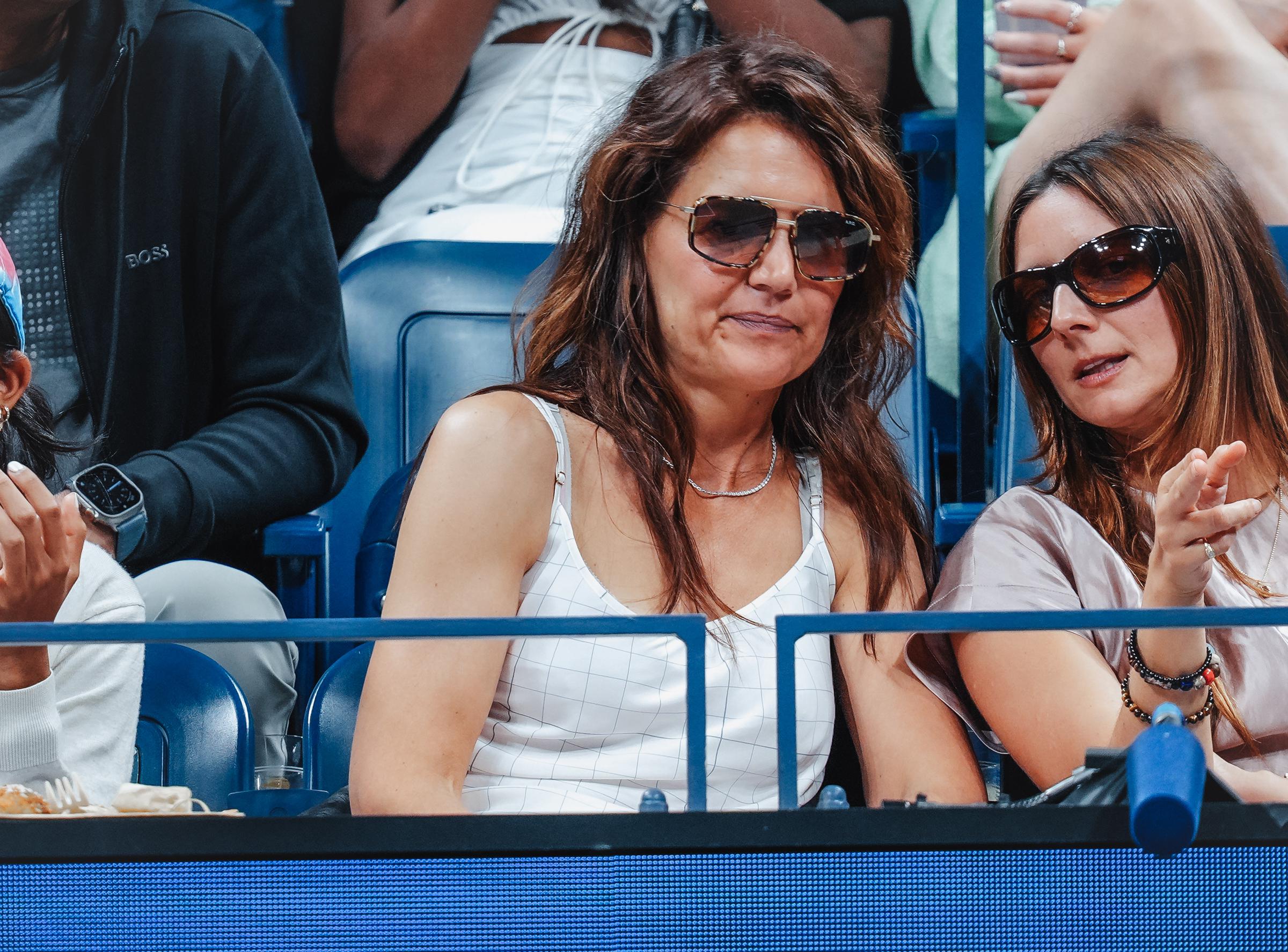 Katie Holmes is seen at Day 6 of the 2025 US Open Tennis Championships at USTA Billie Jean King National Tennis Center on August 29, 2025 in Flushing Meadows, Queens, New York City | Source: Getty Images