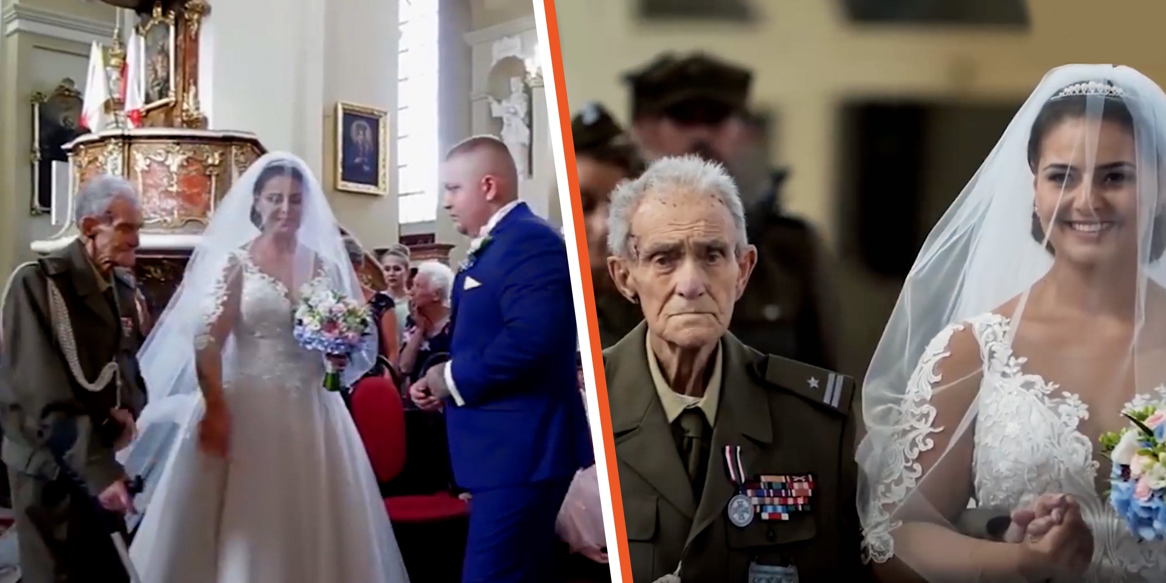 101-Year-Old Veteran Walked Granddaughter Down the Aisle to Fulfill Her  Dream after Losing Dad
