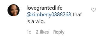 A fans comment speculating on Ciara's hair | Photo: Instagram/Ciara