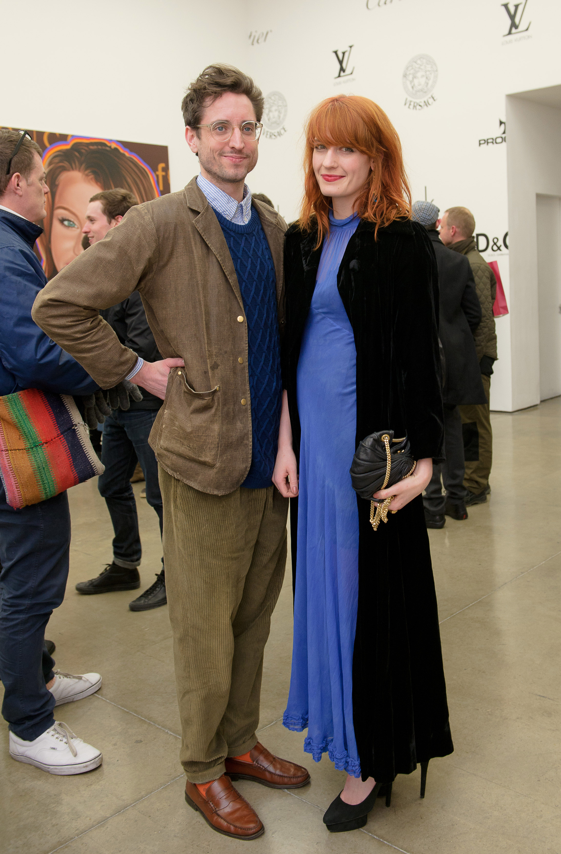 Stuart Hammond and Florence Welch at the Richard Phillips "Most Wanted" exhibition on January 27, 2011, in London | Source: Getty Images