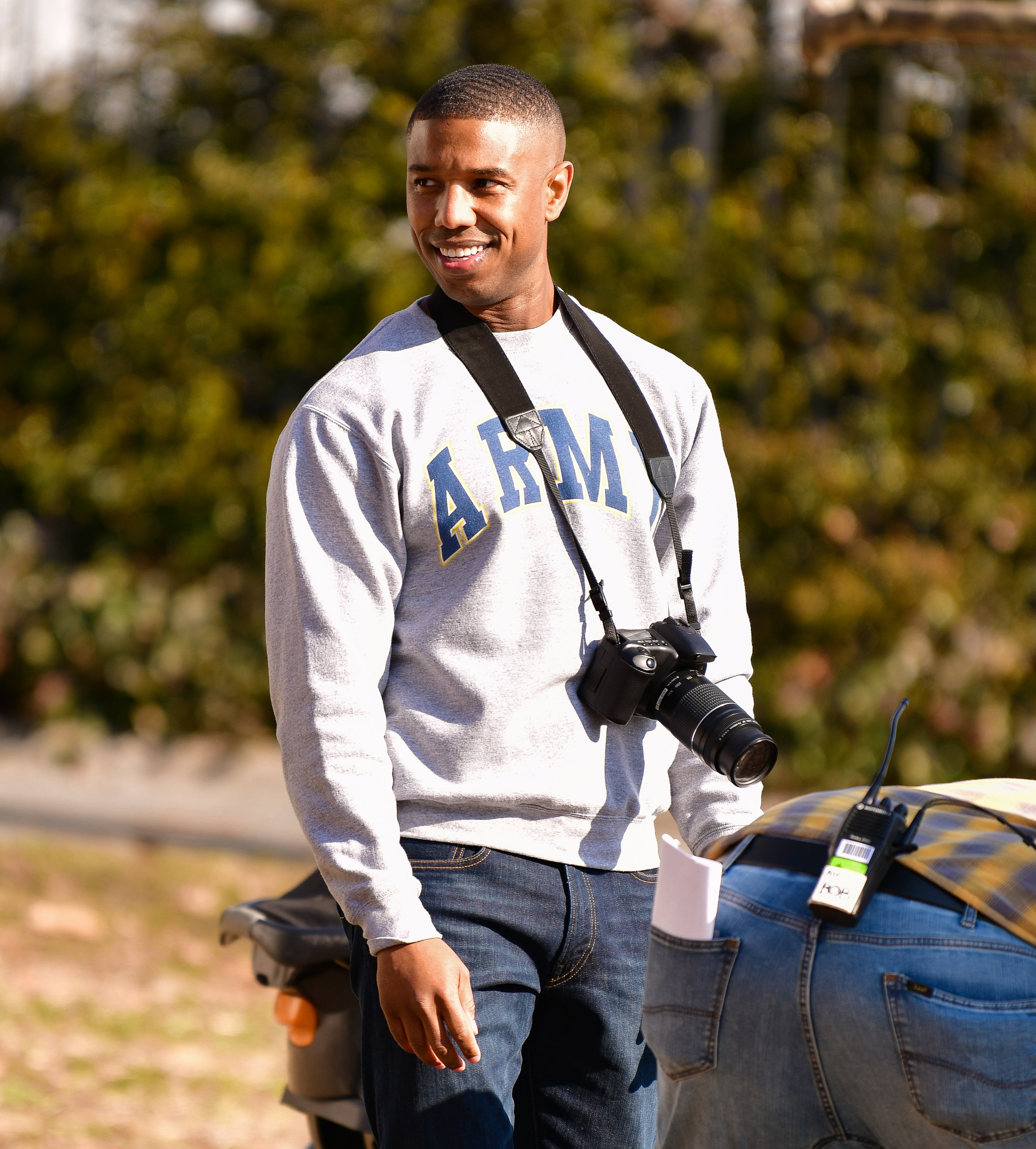  Michael B. Jordan seen on the set of "Journal for Jordan" in Carl Schurz Park on March 9, 2021 in New York City. | Source: Getty Images