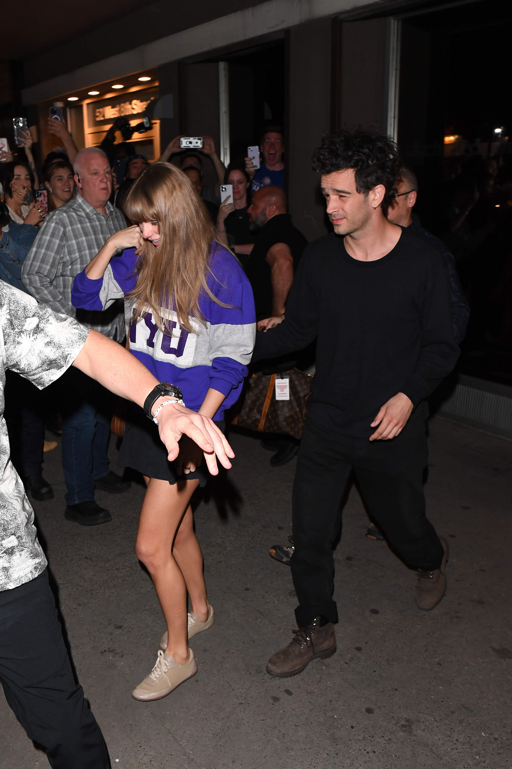 Taylor Swift and Matty Healy seen leaving "The Electric Lady" studio in Manhattan on May 16, 2023, in New York. | Source: Getty Images