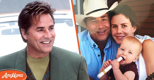 Actor, Don Johnson in "Nash Bridges" [left]. Photo of Don Johnson, his wife Kelley Phleger and their son [right] | Photo: instagram.com/kelley.johnson   Getty Images