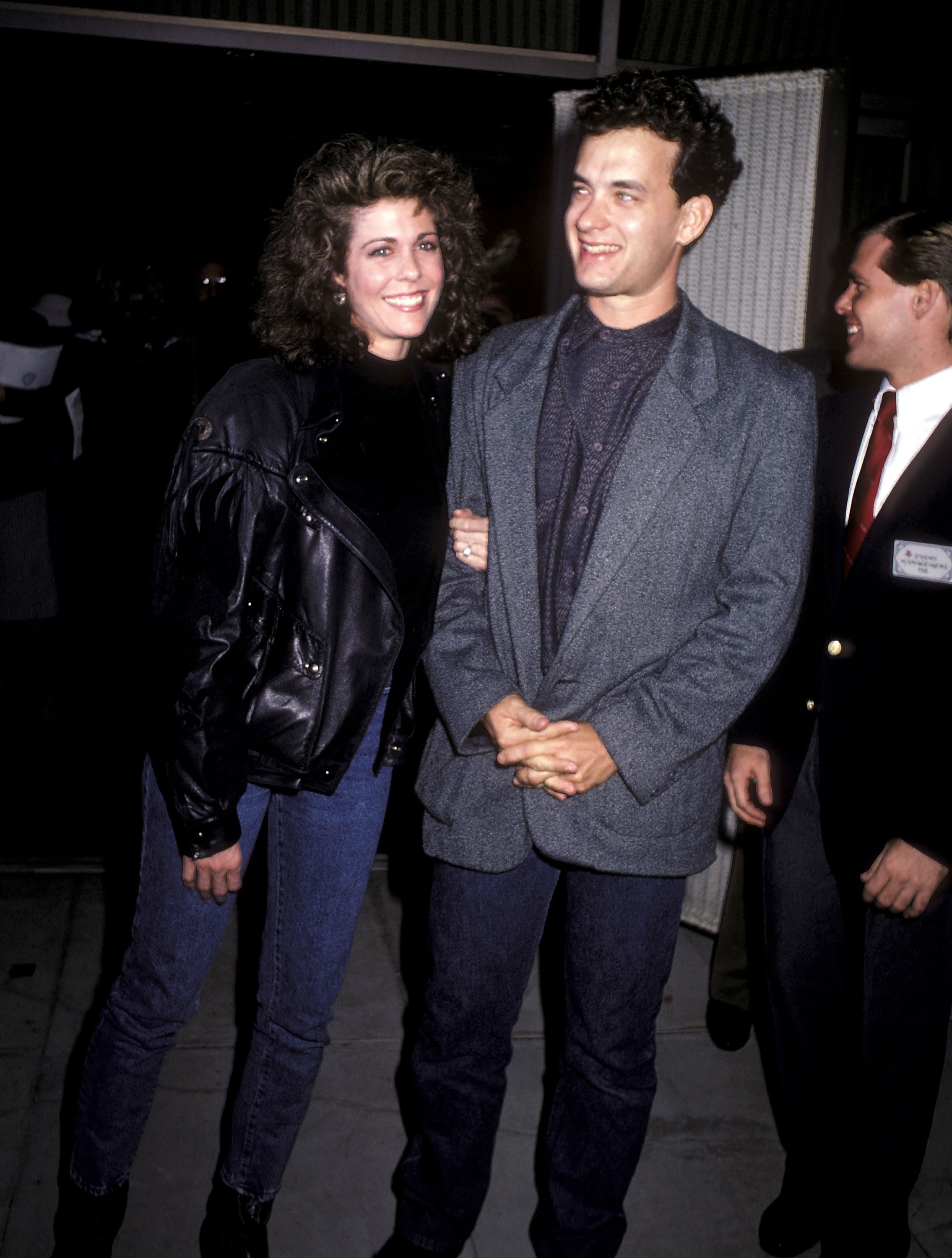 Rita Wilson and Tom Hanks at the "Three Amigos" Beverly Hills premiere on December 10, 1986, in Beverly Hills, California | Source: Getty Images