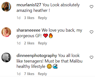 Comments left by users on Heather Locklear's post in May 2023 | Source: instagram.com/heatherlocklear