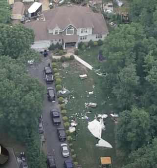A photo of the backyard where the party was held the day after the shooting. | Photo: YouTube/6abc Philadelphia