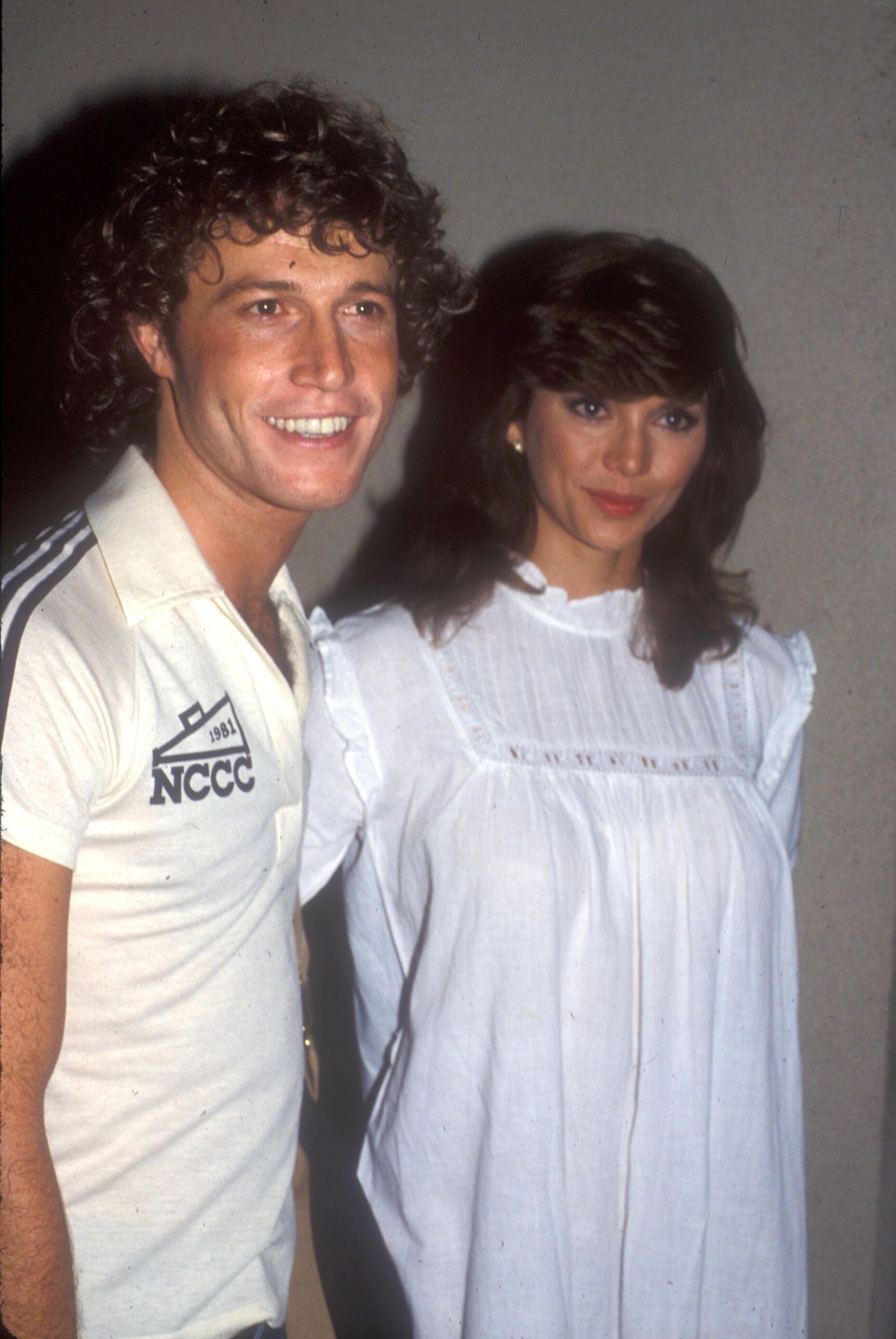 File Photo of Andy Gibb & Victoria Principal at the PIrates of Penzance play in Los Angeles, California on June 3, 1981. | Source: Getty Images