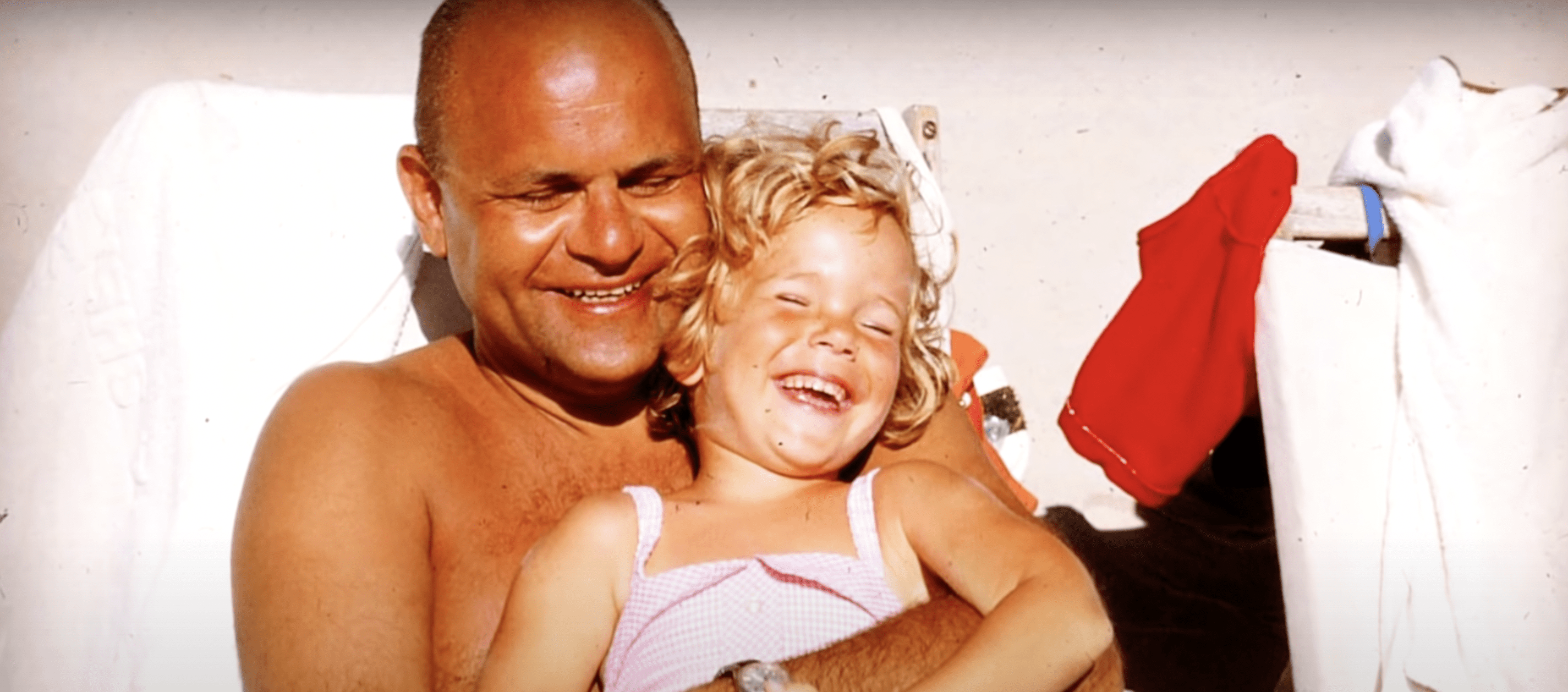 A childhood picture of Dani Shapiro with the man who raised her, Paul Shapiro. | Source: youtube.com/CBS Mornings