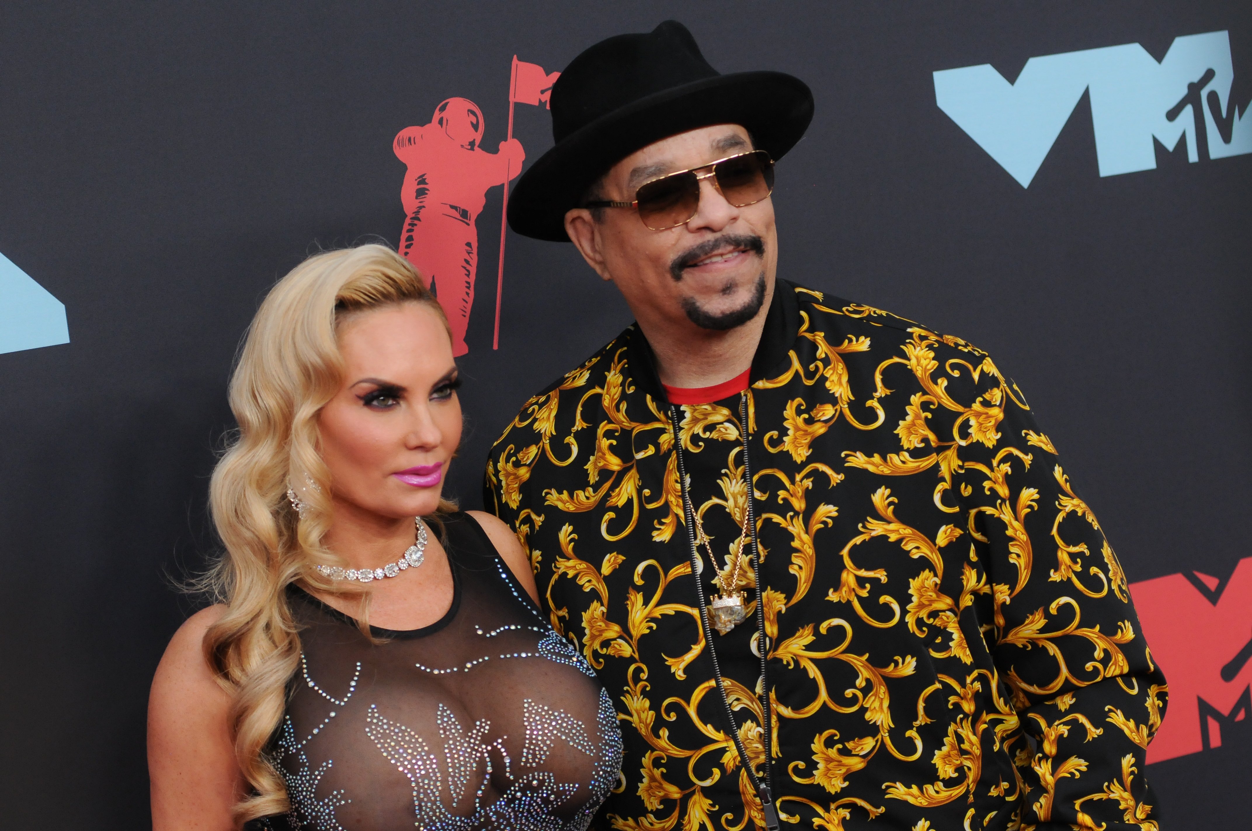 Coco Austin and Ice-T pose at the 2019 MTV Video Music Video Awards held at the Prudential Center in Newark, NJ. | Source: Getty Images