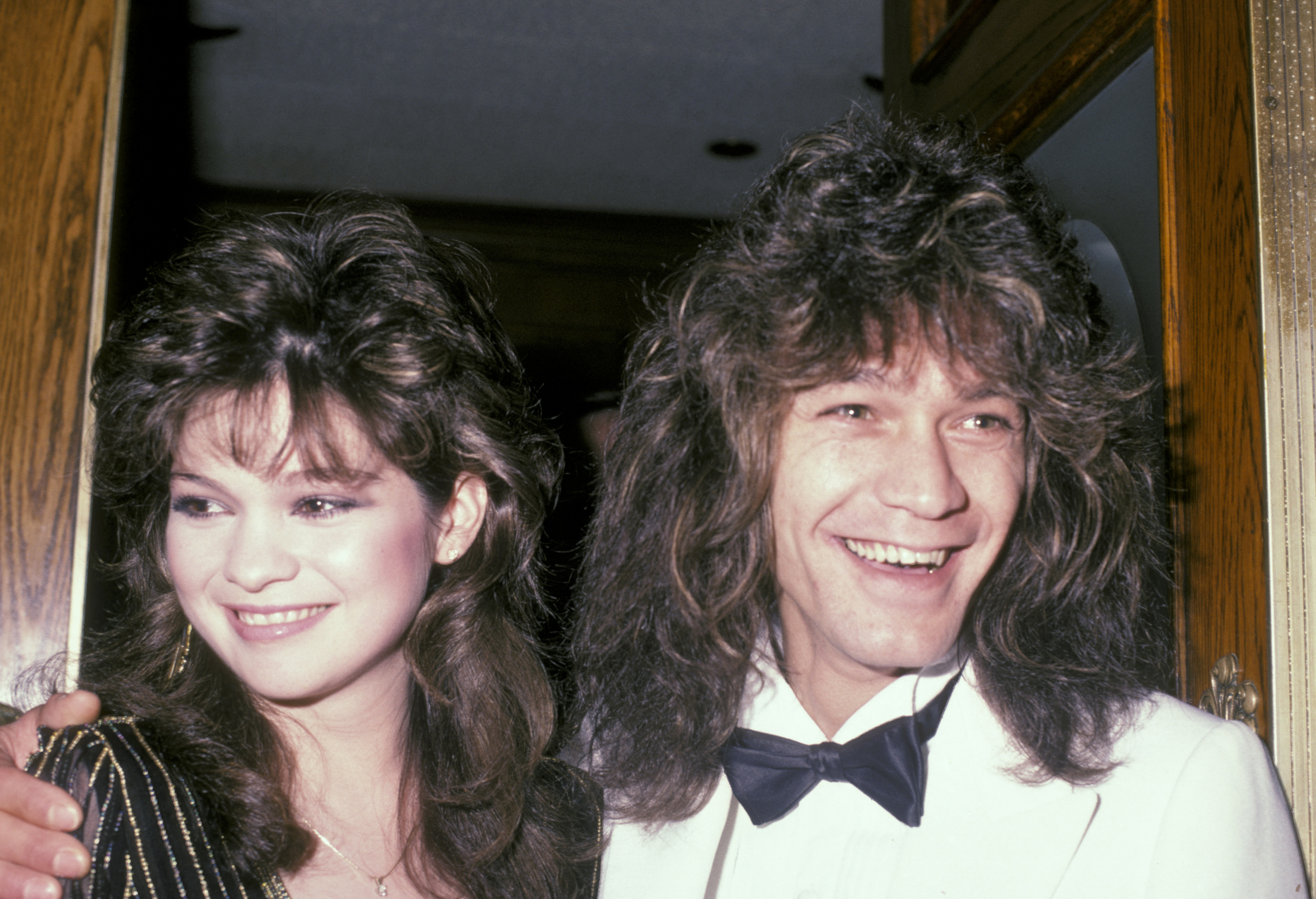 Valerie Bertinelli and Eddie Van Halen at the wrap party For "One Day At A Time" at Chasen's Restaurant in Beverly Hills, California. | Source: Getty Images