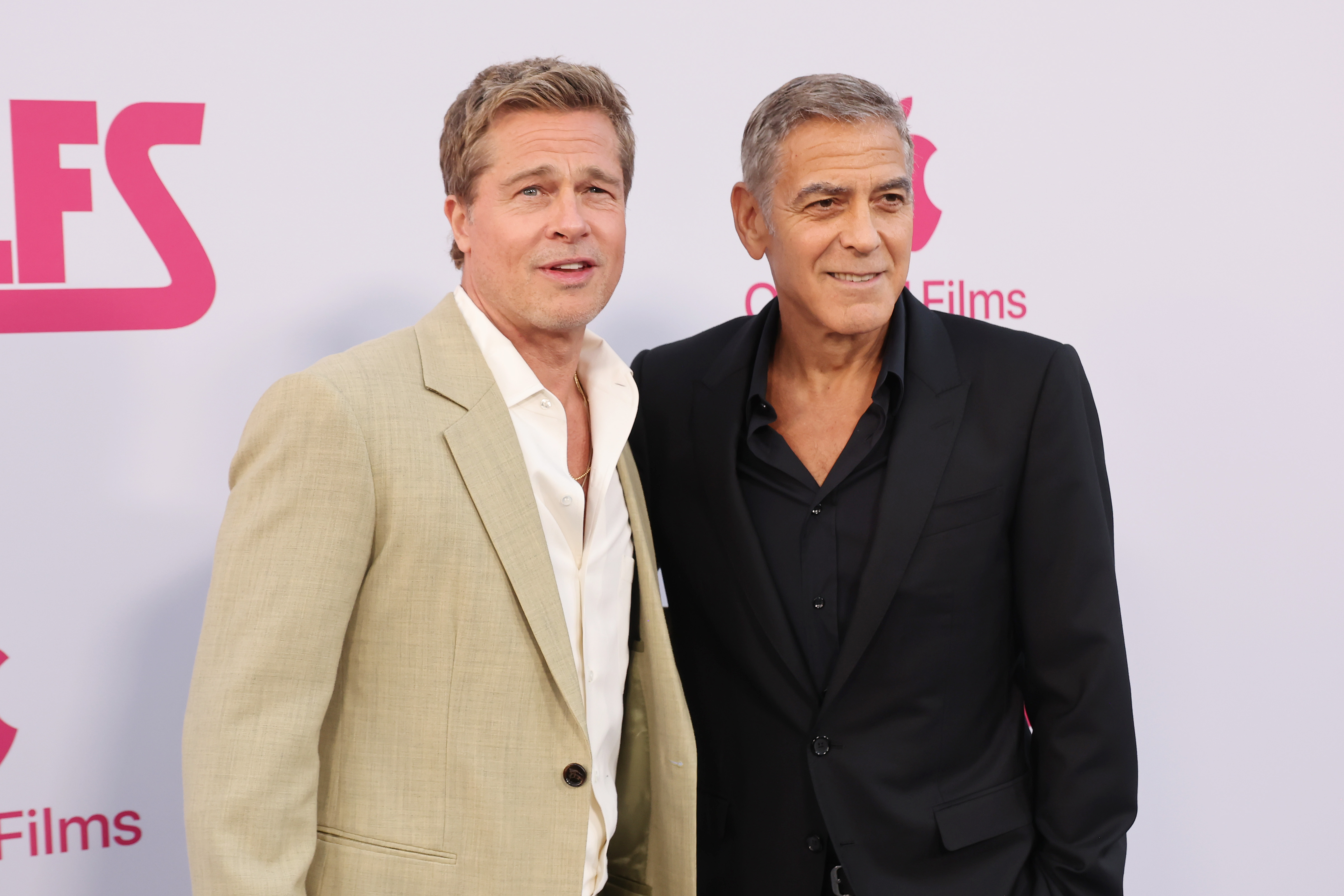 Brad Pitt and George Clooney attend the premiere of the Los Angeles Premiere of the Apple Original Film "Wolfs" at TCL Chinese Theatre on September 18, 2024 in Hollywood, California | Source: Getty Images