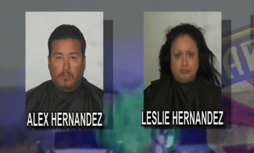Headshots of the couple who were caught with the newborn baby. | Source: youtube.com/News 4 Tucson KVOA-TV
