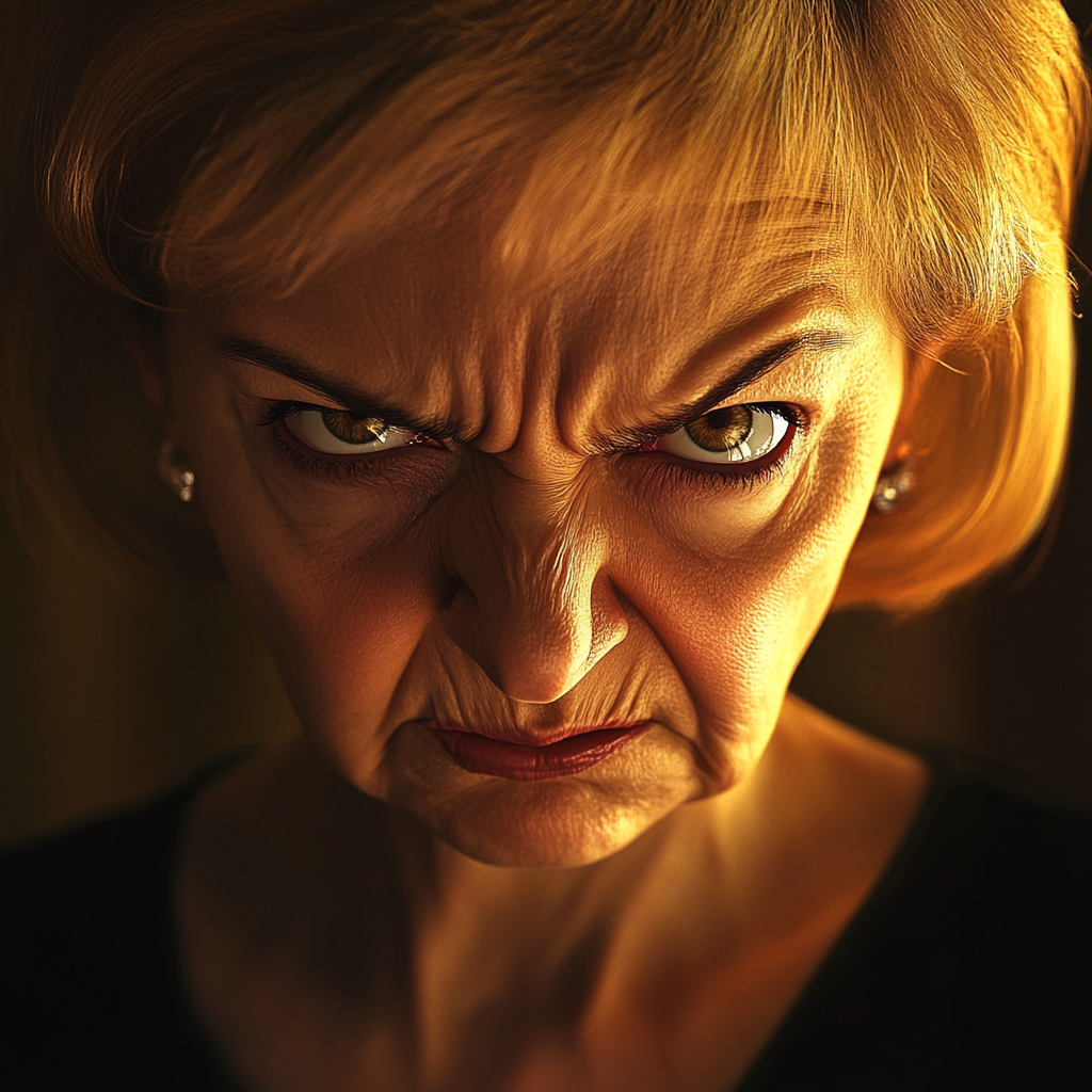 An annoyed senior woman | Source: Midjourney