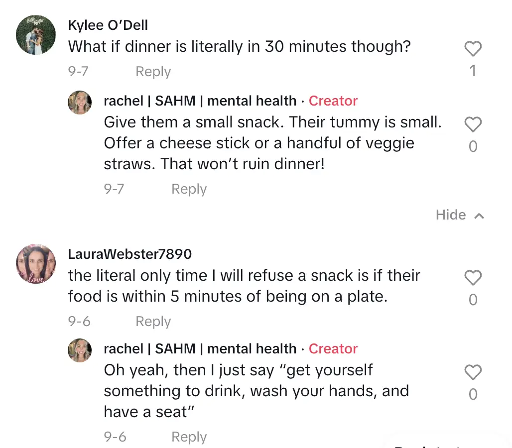 Comments left on Rachel's TikTok video in 2023 | Source: tiktok.com/@rachonlife