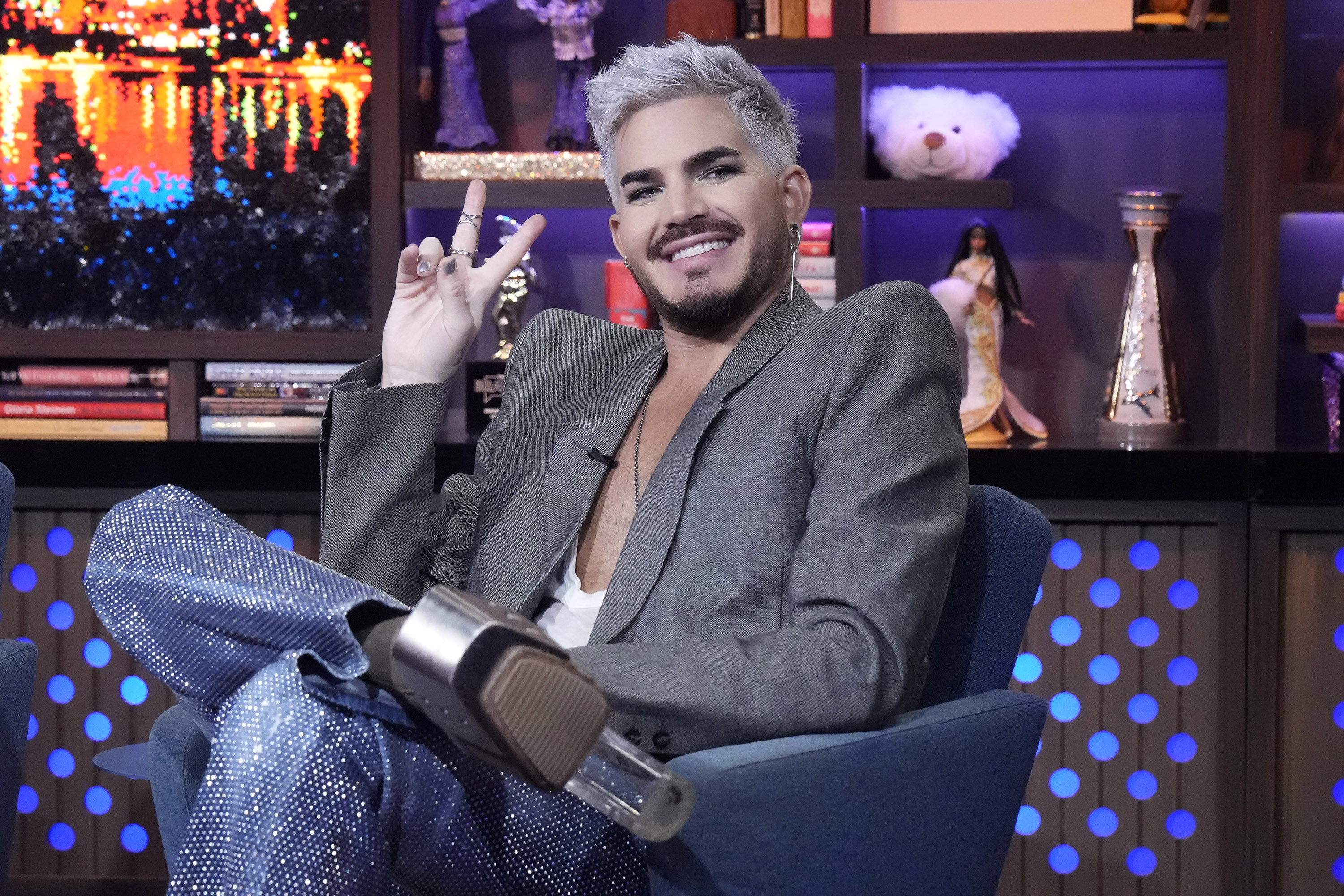 Adam Lambert on a season 21 episode of "Watch What Happens Live With Andy Cohen" in 2024. | Source: Getty Images