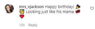 Kommentar eines Fans zu Halle Berrys Geburtstags-Beitrag für ihren Sohn. | Quelle: Instagram/Halleberry