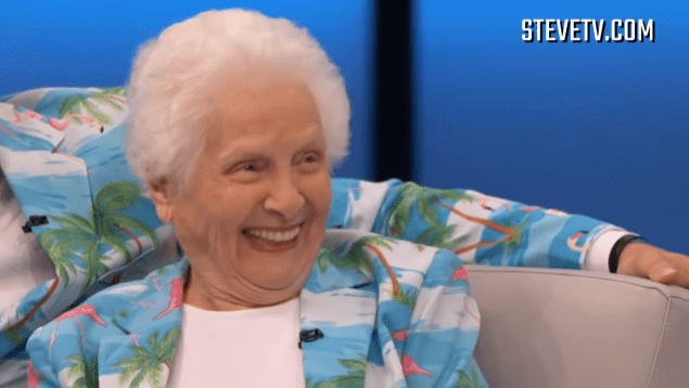 Pauline “Granny” Kana during an interview with Steve Harvey in his show | Photo: YouTube/Ross Smith